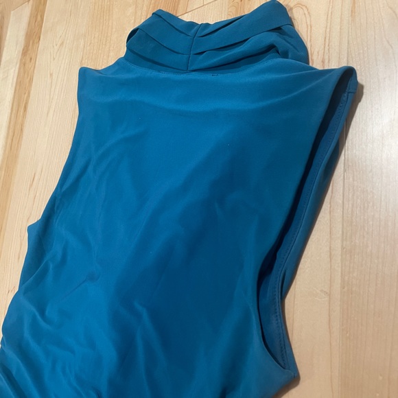 WHBM Blue Sleeveless Tie-Neck Blouse Top, size XXS - Picture 6 of 9